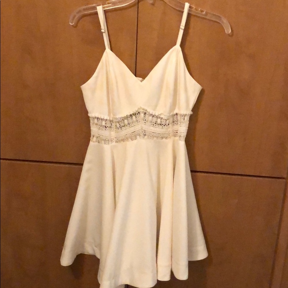 White Beautiful Lace Detail Dress